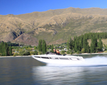 Jet boating on the lake